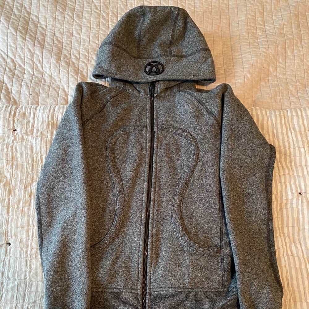 lululemon athletica Gray Full-Zip Hooded Sweatshirt